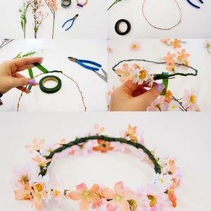 Handmade, Fake floral, colorful head Crowns.